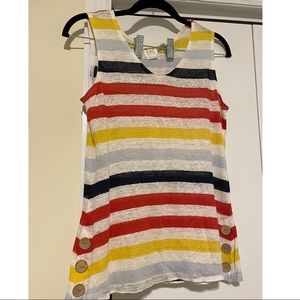LINEN Rainbow Sleeveless Tank Top by C&C California | XS